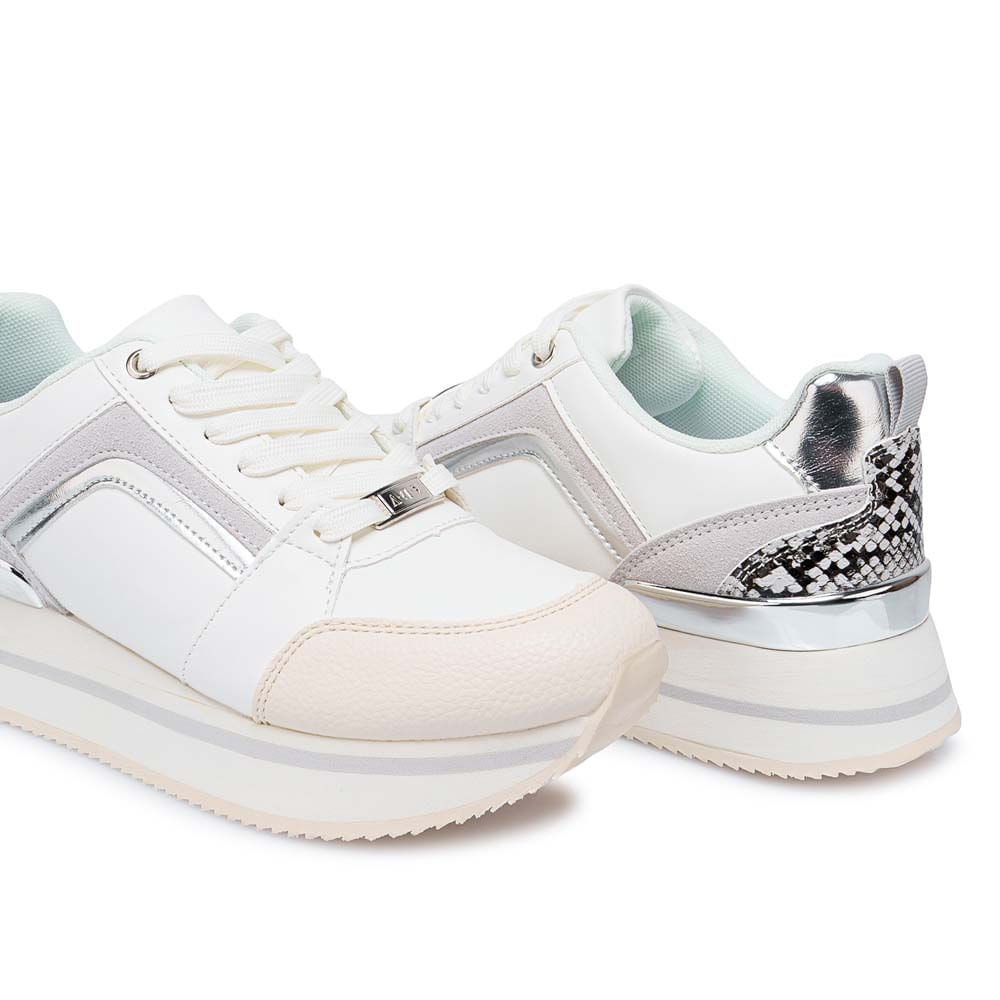 Zapatilla Casual VALE-2505 Blanco/Gris ADV - Imagen 6