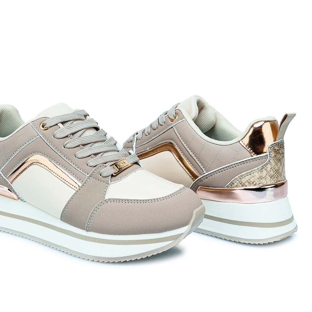 Zapatilla Casual VALE-2505 Tau/Oro Ro ADV - Imagen 2