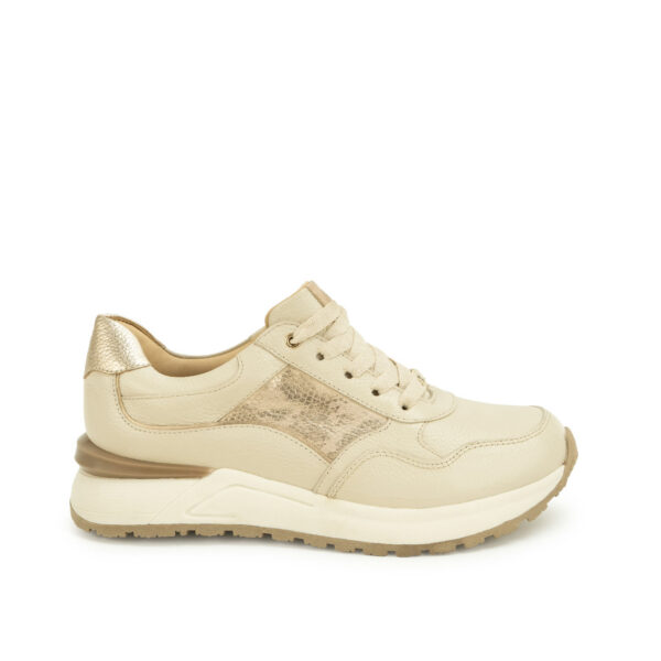 Zapatilla Casual TERI-2601 Marfil Viale Cuero