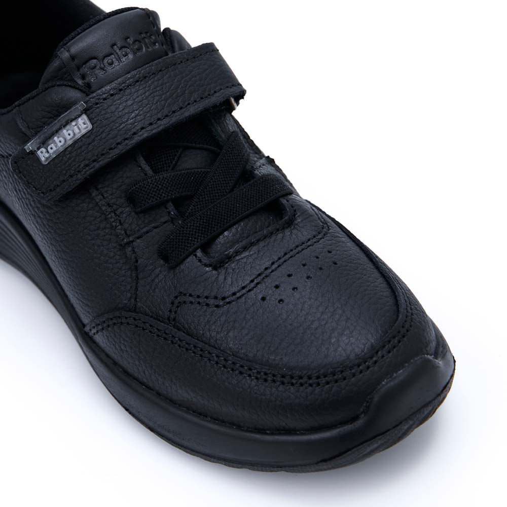 Zapatilla Escolar Casual ALEX-055 Negro Rabbit Cuero - Imagen 4
