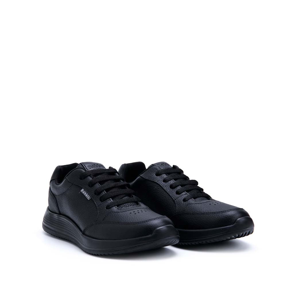 Zapatilla Escolar Casual ALEX-053 T NEGRO Rabbit Cuero - Imagen 3