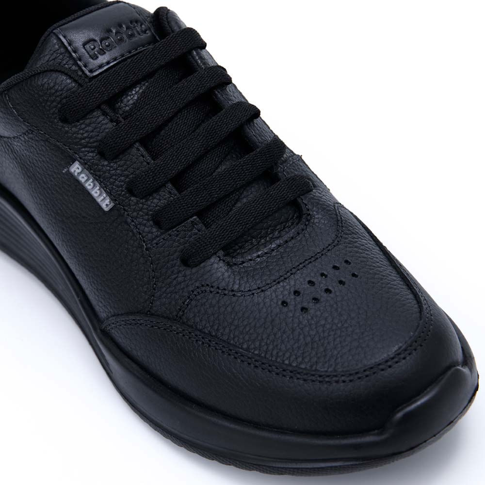 Zapatilla Escolar Casual ALEX-053 T NEGRO Rabbit Cuero - Imagen 4