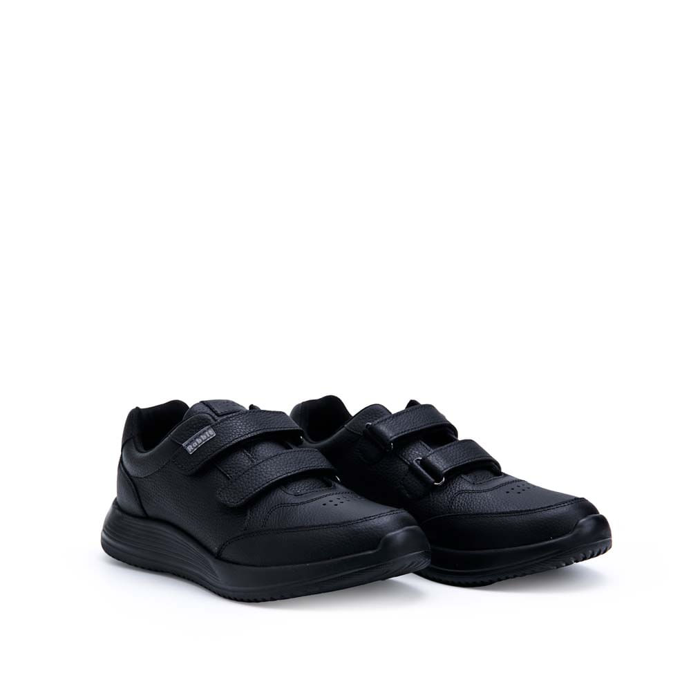 Zapatilla Escolar Casual ALEX-056 NEGRO Rabbit Cuero - Imagen 3