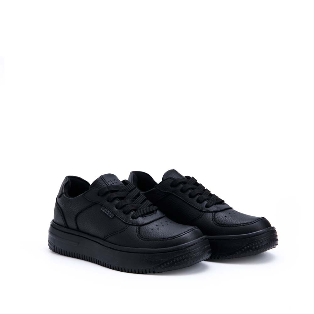 Zapatilla Escolar Casual ANDREI-2503 NEGRO Rabbit Cuero - Imagen 3