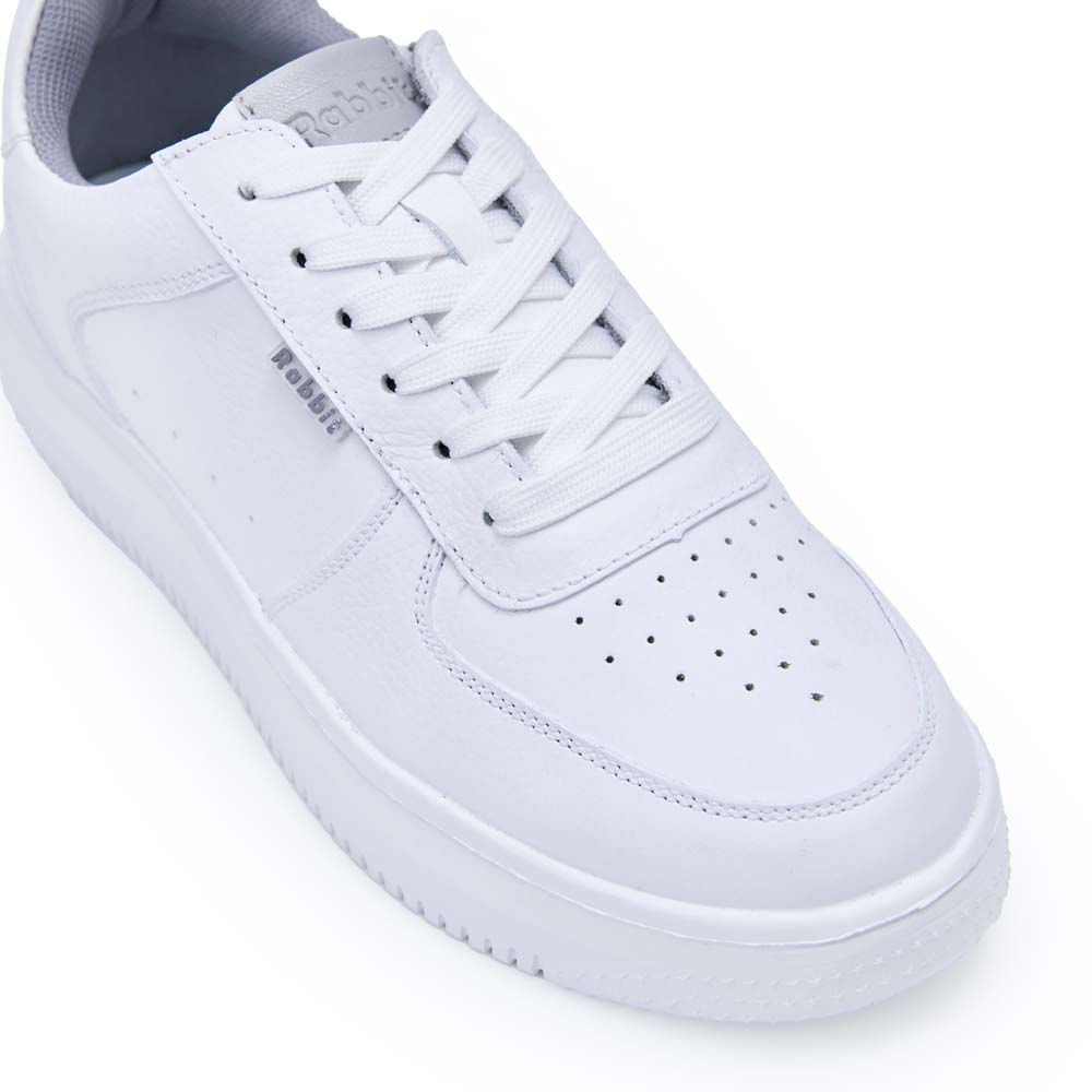 Zapatilla Escolar Casual JOSE-2515 Blanco Rabbit Cuero - Imagen 3