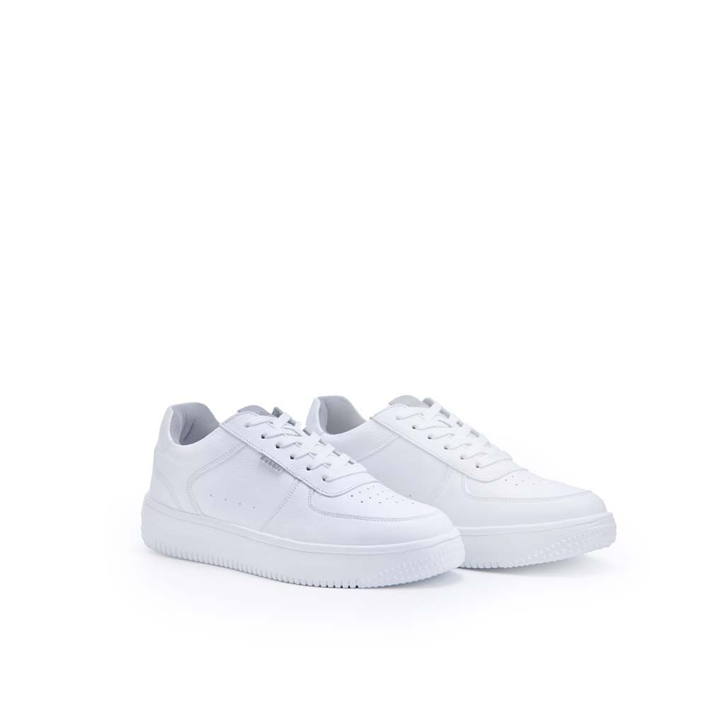 Zapatilla Escolar Casual JOSE-2515 Blanco Rabbit Cuero - Imagen 4