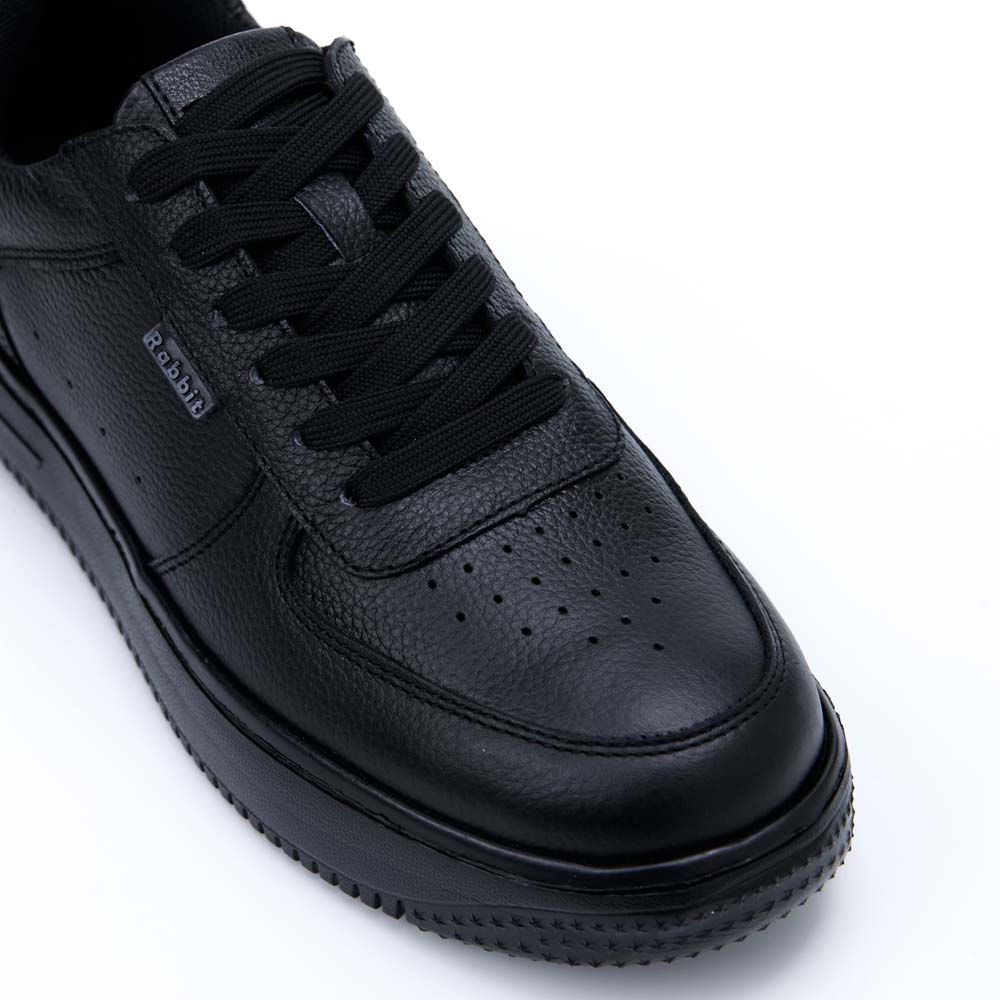 Zapatilla Escolar Casual JOSE-2515 Negro Rabbit Cuero - Imagen 3