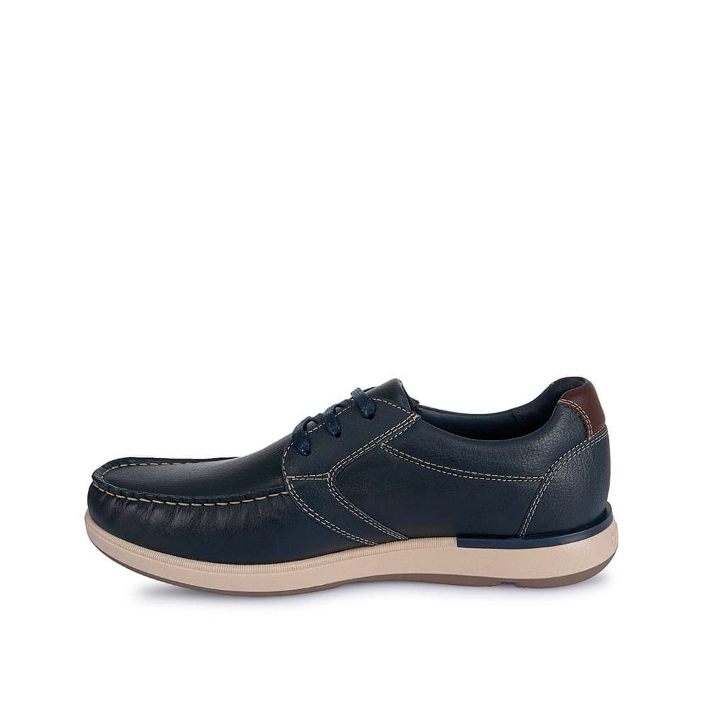 Zapato Derby Casual CB4-003 Azul Calimod Cuero - Imagen 2