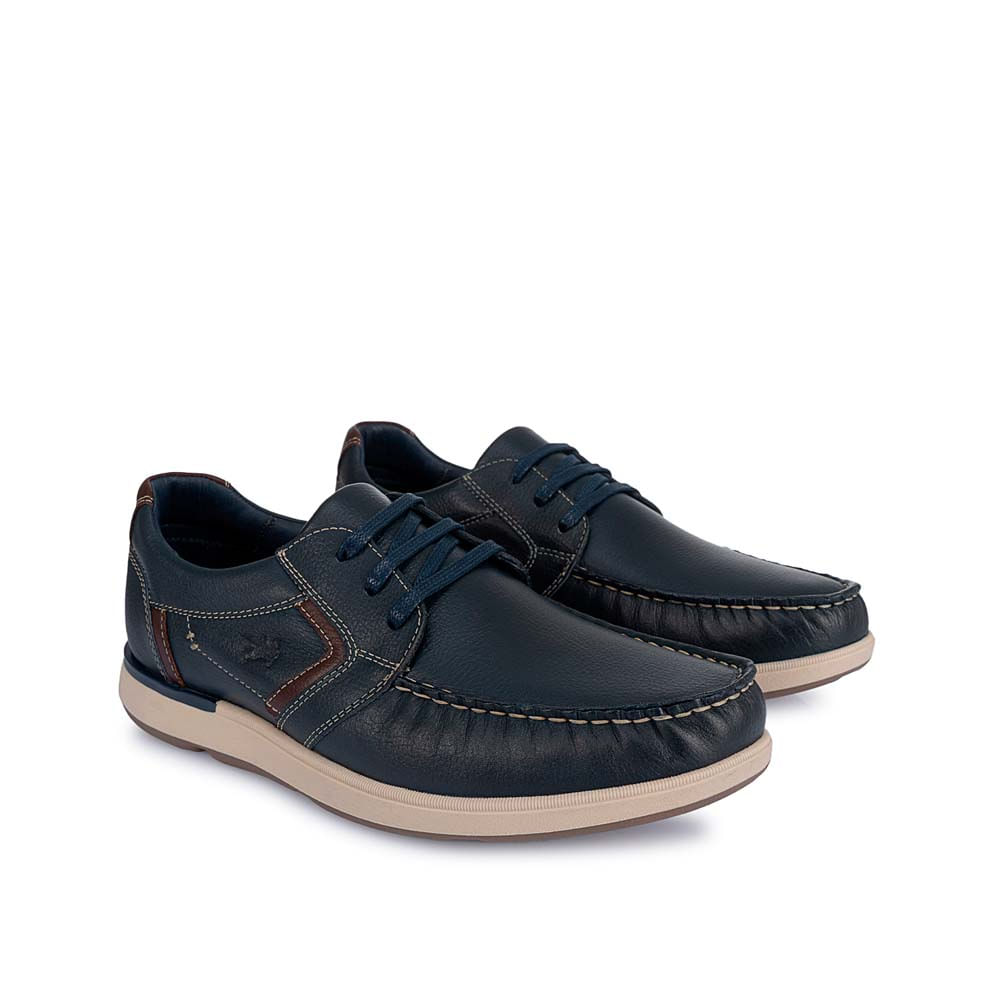 Zapato Derby Casual CB4-003 Azul Calimod Cuero - Imagen 4