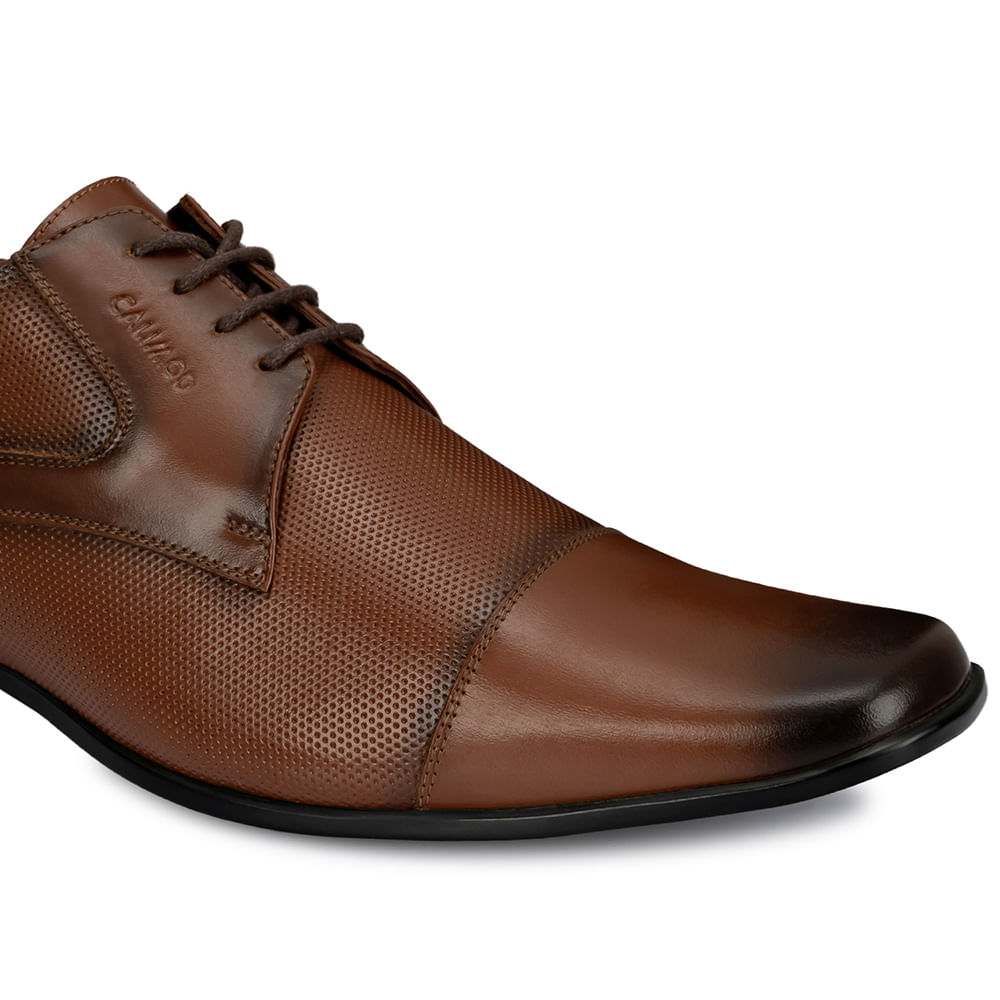Zapato Derby Vestir VEM-002 Coñac Calimod Cuero - Imagen 11