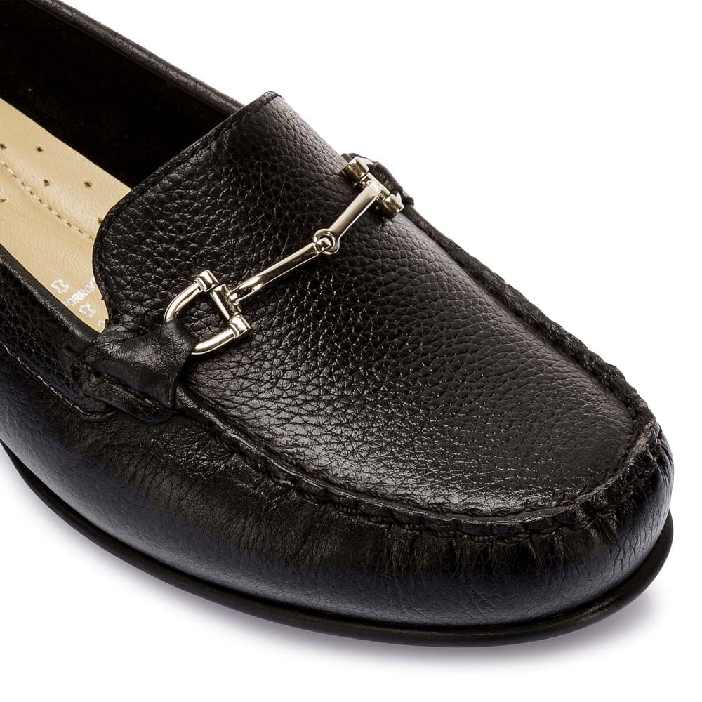 Zapato Mocasín Casual DENI-2519 Negro Viale Cuero - Imagen 2