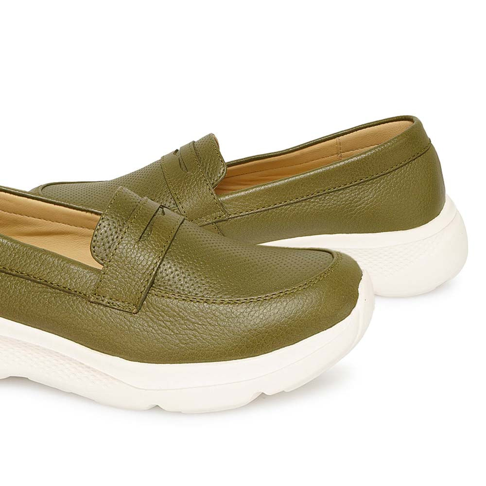 Zapato Mocasín Casual REC-2513 Verde Viale Cuero - Imagen 7