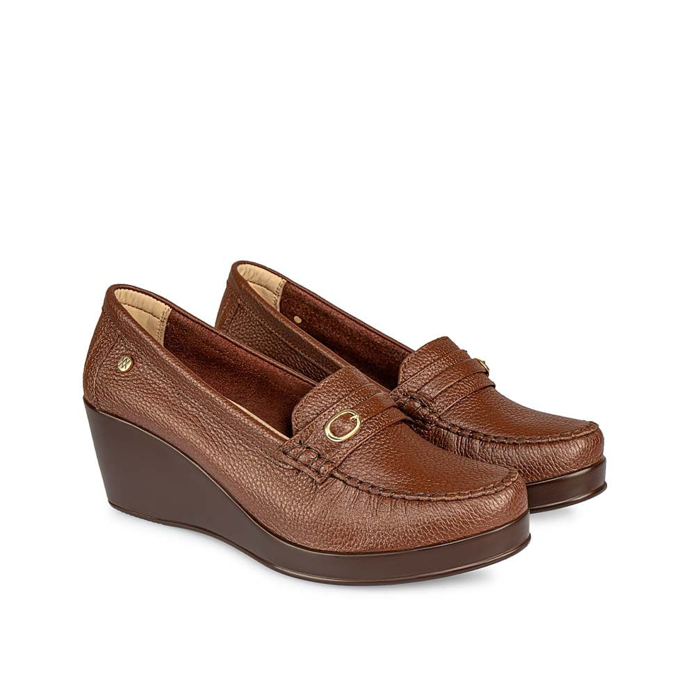 Zapato Mocasín Casual DOM-2401B Marron Viale Cuero - Imagen 4