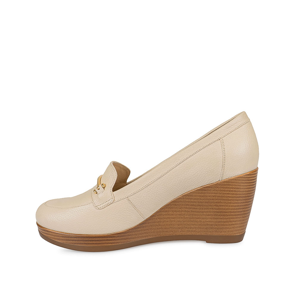Zapato Mocasín Casual LINDA-2420 Vainilla Viale Cuero - Imagen 2