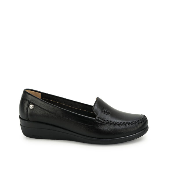 Zapato Mocasín Casual LE-2613 Negro Viale Cuero