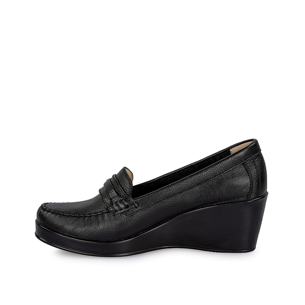 Zapato Mocasín Casual DOM-2401 Negro Viale Cuero - Imagen 2