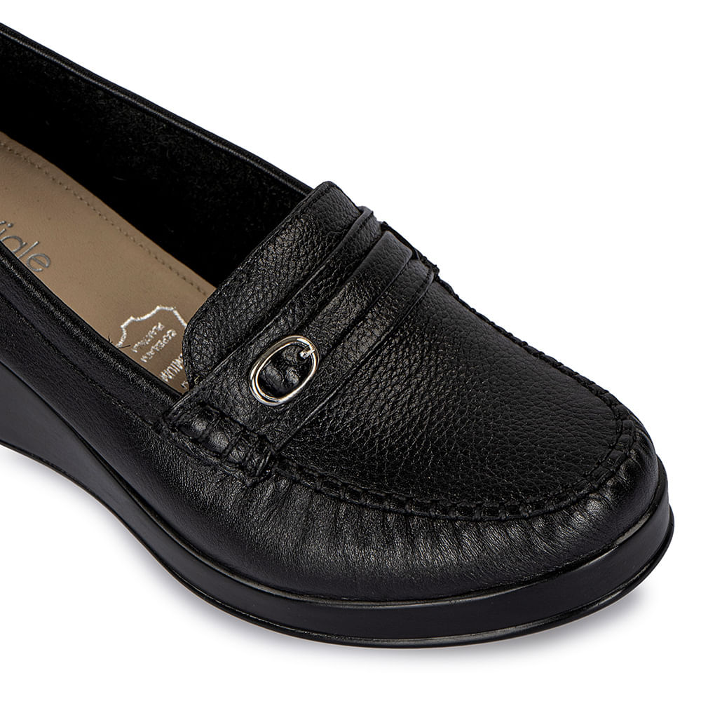 Zapato Mocasín Casual DOM-2401 Negro Viale Cuero - Imagen 3