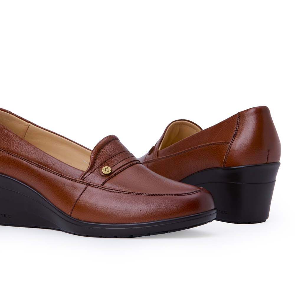Zapato Mocasín Casual LE-2514 Cobre Viale Cuero - Imagen 3