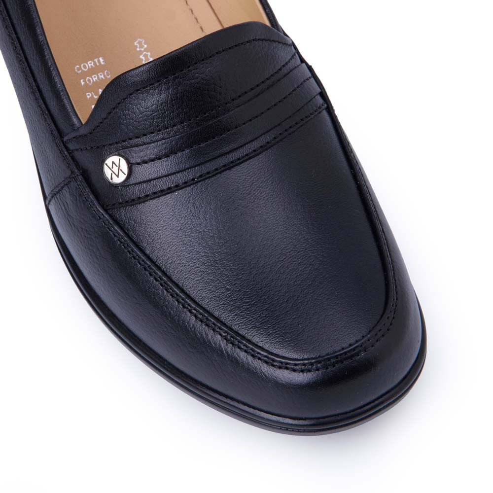 Zapato Mocasín Casual LE-2514 Negro Viale Cuero - Imagen 2