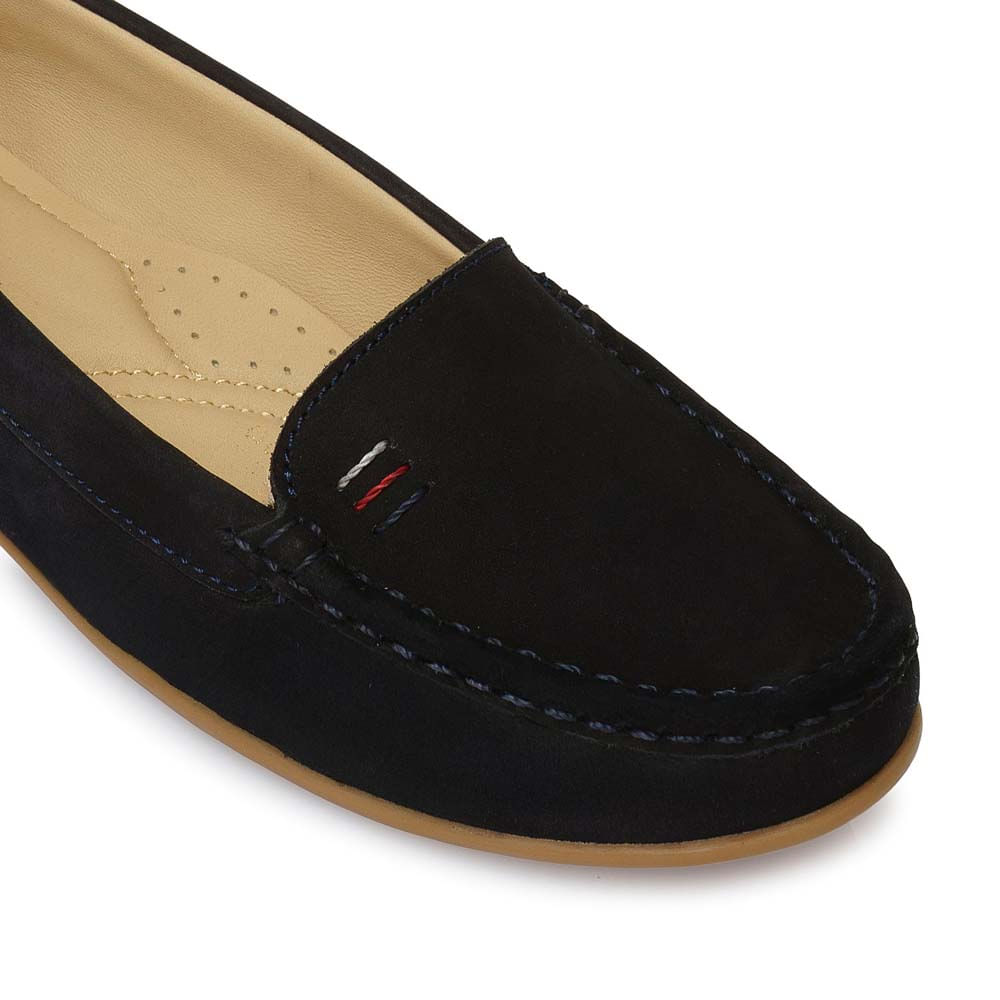Zapato Mocasín Casual FAV-2501 Azul Viale Cuero - Imagen 2