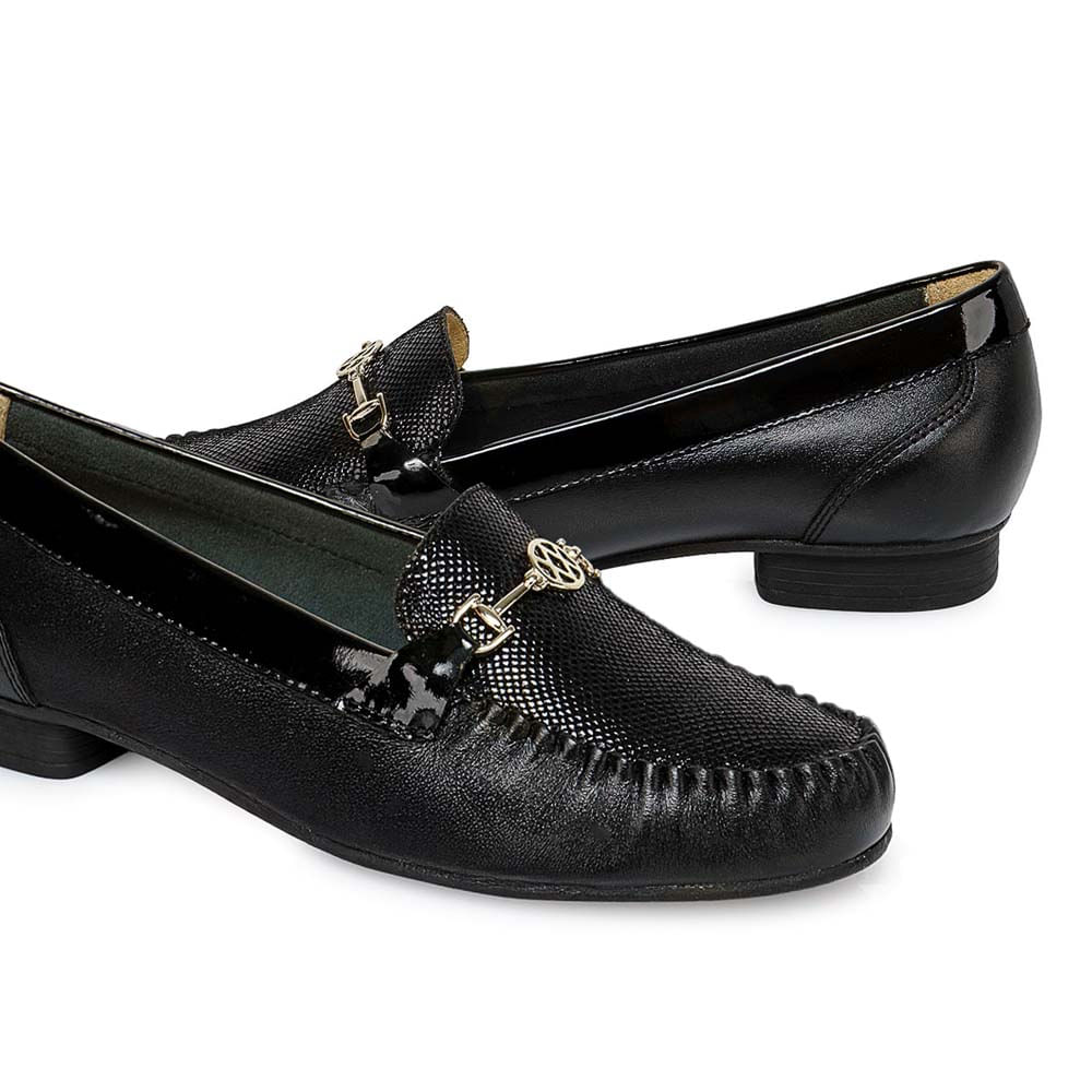 Zapato Mocasín Casual DENI-2510 Negro Viale Cuero - Imagen 11