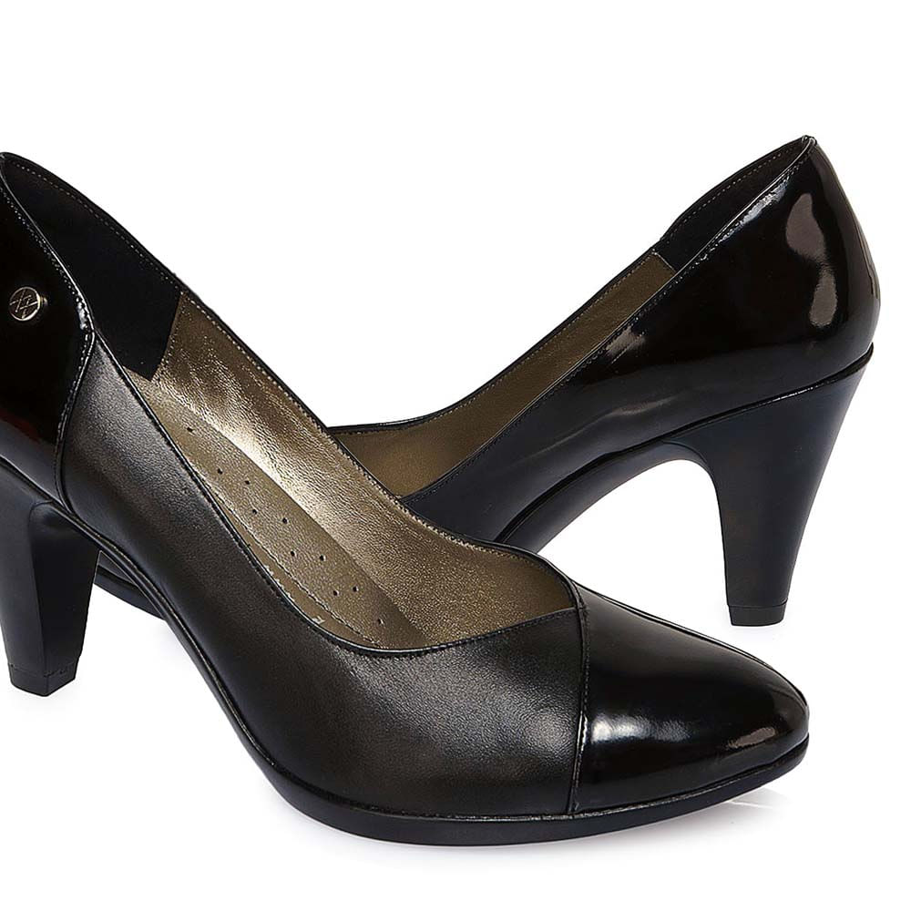 Zapato Reina Casual ECO-2515 Negro Viale Cuero - Imagen 3