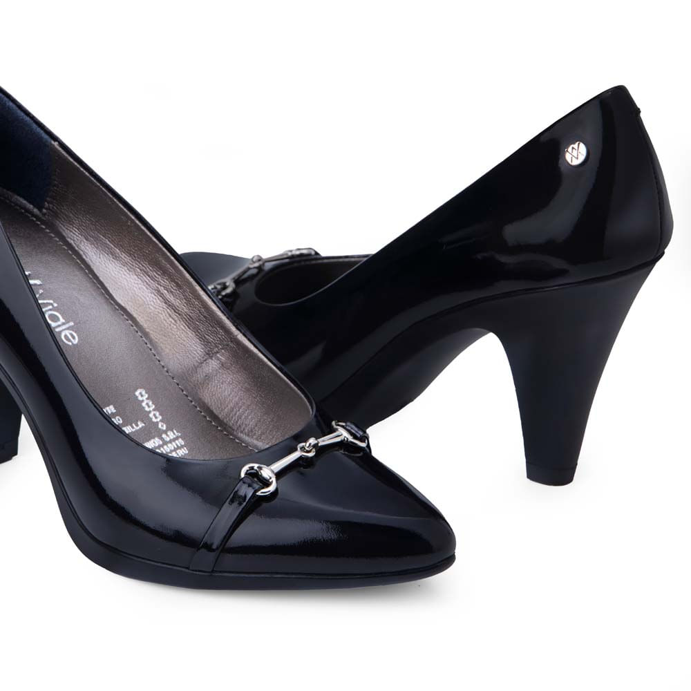 Zapato Reina Vestir ALE-2531 Negro Viale Cuero - Imagen 3