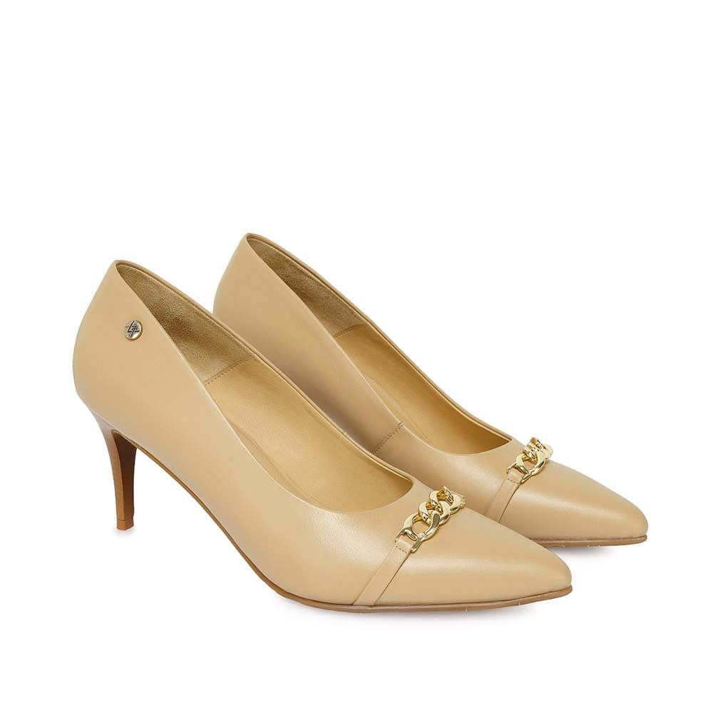 Zapato Reina Vestir TERI-2540 Sand Viale Cuero - Imagen 4