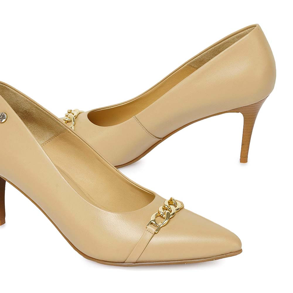 Zapato Reina Vestir TERI-2540 Sand Viale Cuero - Imagen 3