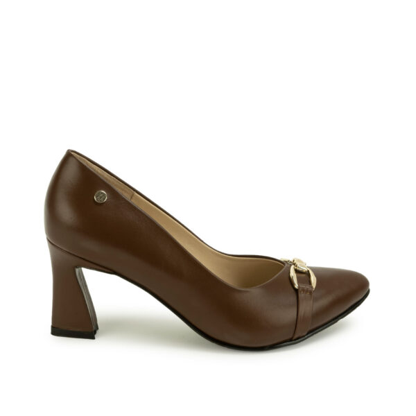 Zapato Reina Vestir TATI-2663 Marron New Viale Cuero