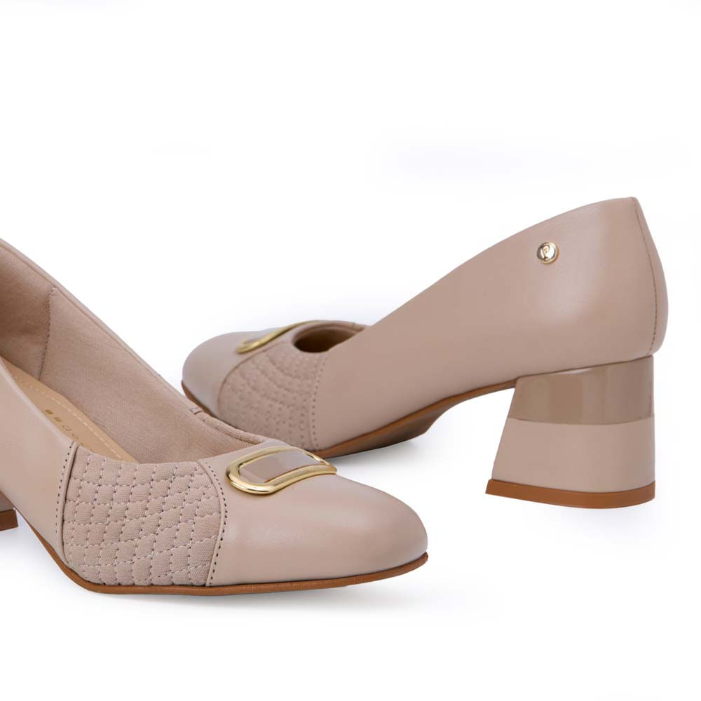 Zapato Stiletto Casual WAL-2557 Beige Piazza - Imagen 3