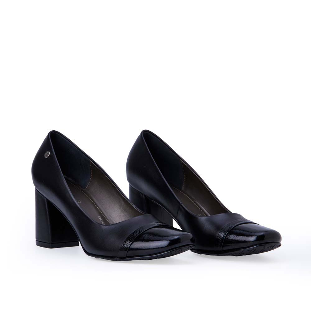 Zapato Stiletto Vestir TATI-2533 Negro Viale Cuero - Imagen 4