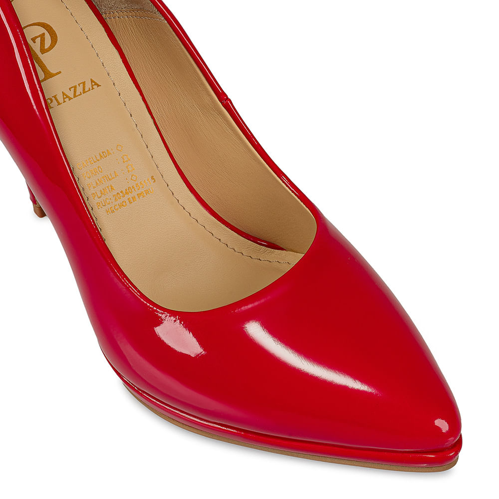 Zapato Stiletto Vestir KATHE-019 Rojo Piazza - Imagen 3