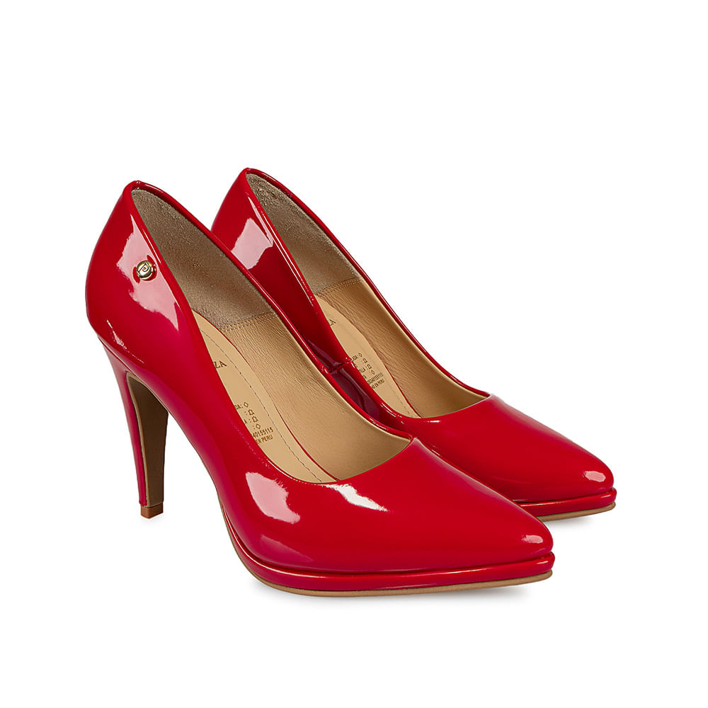 Zapato Stiletto Vestir KATHE-019 Rojo Piazza - Imagen 4